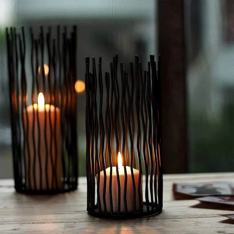 Metal Wire Willow Candle Holders Set of Three - Pet and Family Living 