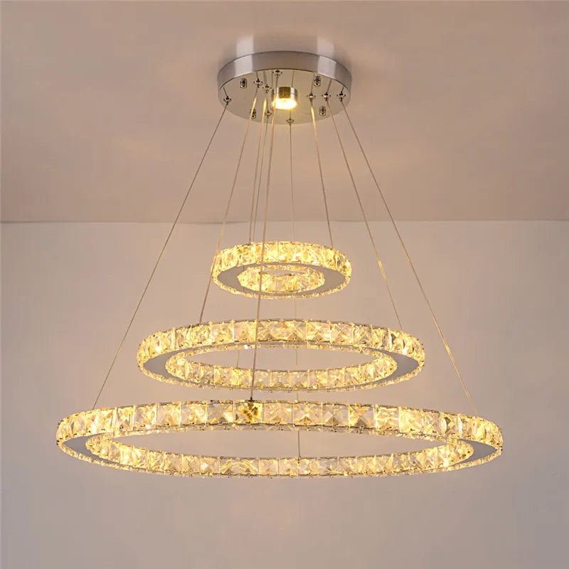 Luxury Crystal Modern Pendant Light for Home Decor - Pet and Family Living 