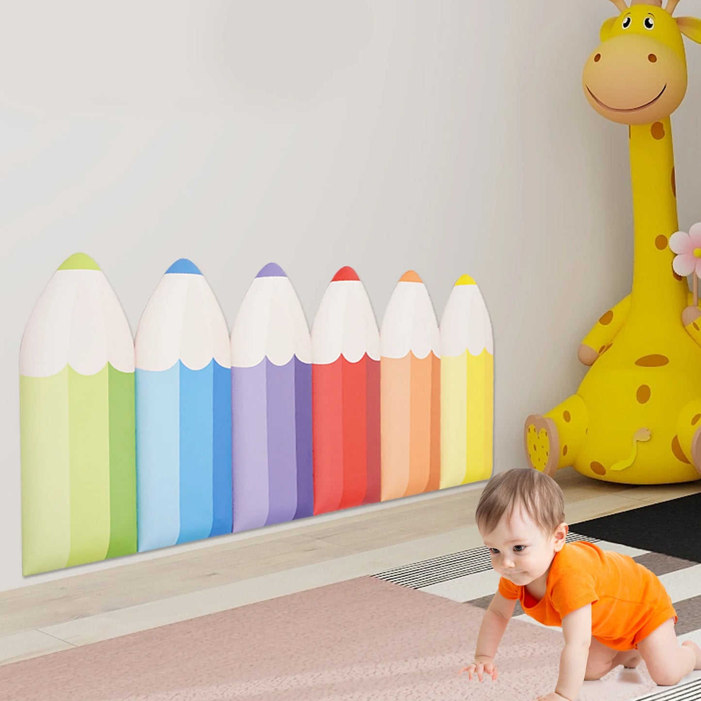 3D Pencil Shape Wall Padding for Kids Safety - Pet and Family Living 